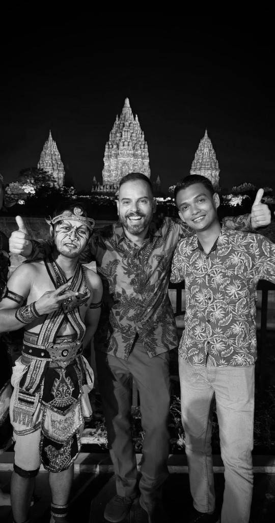 Nelson Ferreira at Prambanan Temple, Indonesia